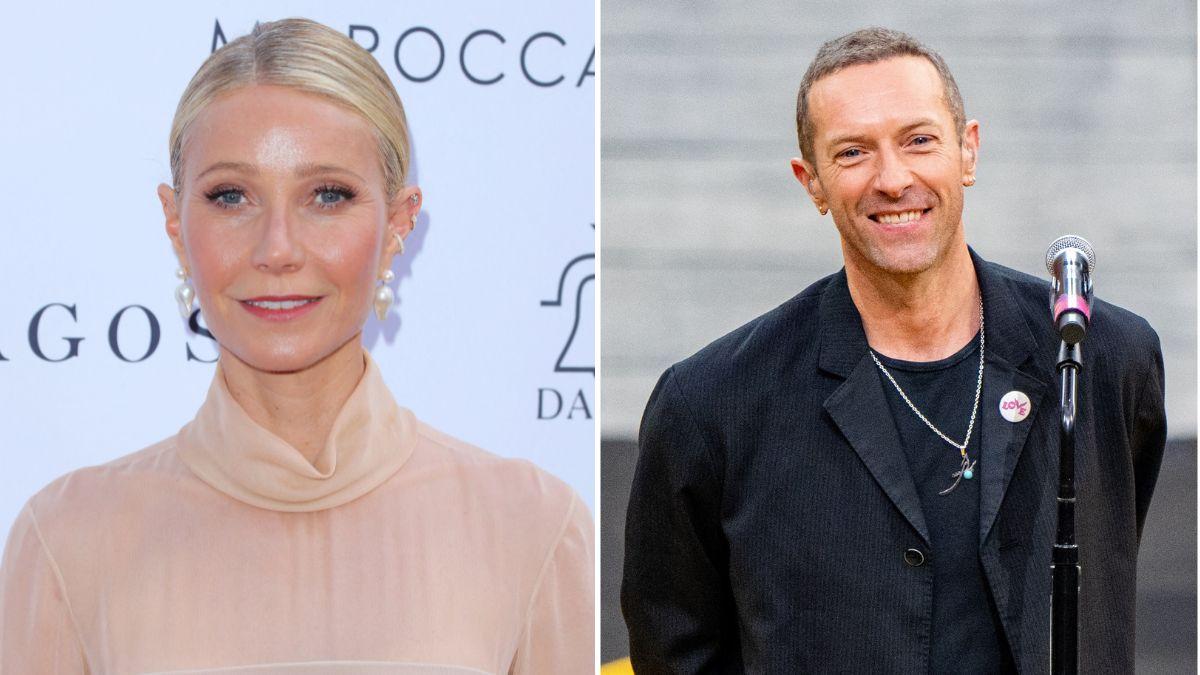 Split photos of Gwyneth Paltrow and Chris Martin