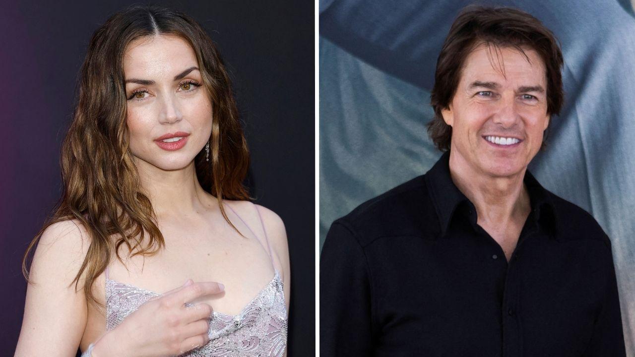 Split photos of Ana de Armas and Tom Cruise