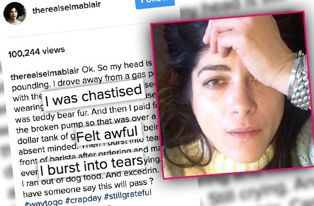 Selma Blair Breakdown Crying Gas Station Instagram Video