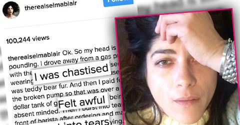 Selma Blair Breakdown Crying Gas Station Instagram Video