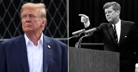 Composite photo of Donald Trump and John F. Kennedy