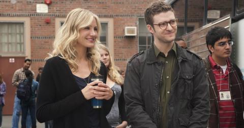 Cameron Diaz and Justin Timberlake in a scene from their movie Bad Teacher.