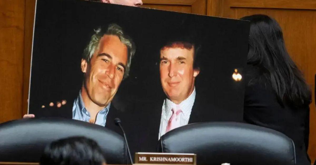 Photo of Jeffrey Epstein, Donald Trump