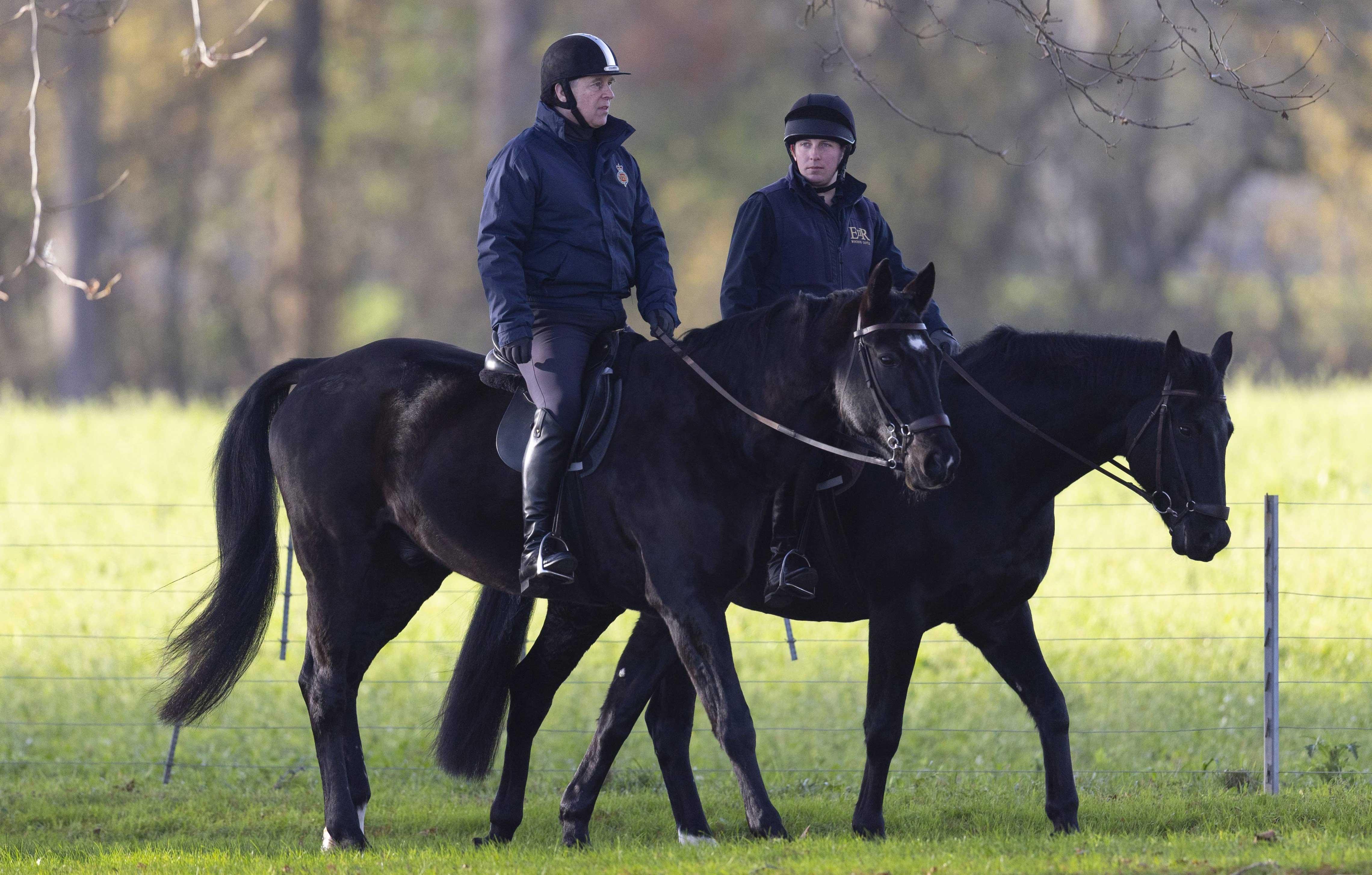 prince andrew carefree rides horse ghislaine maxwell jeffrey epstein queen cabin