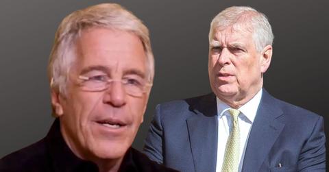 Split photos of Andrew Windsor and Jeffrey Epstein