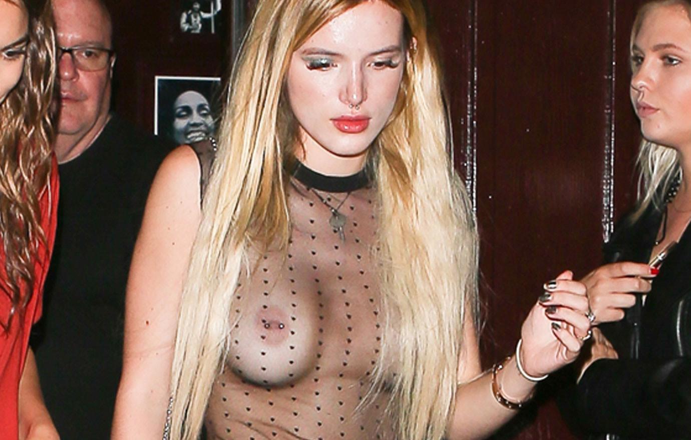 Bella Thorne Nude Nipples See Through Top