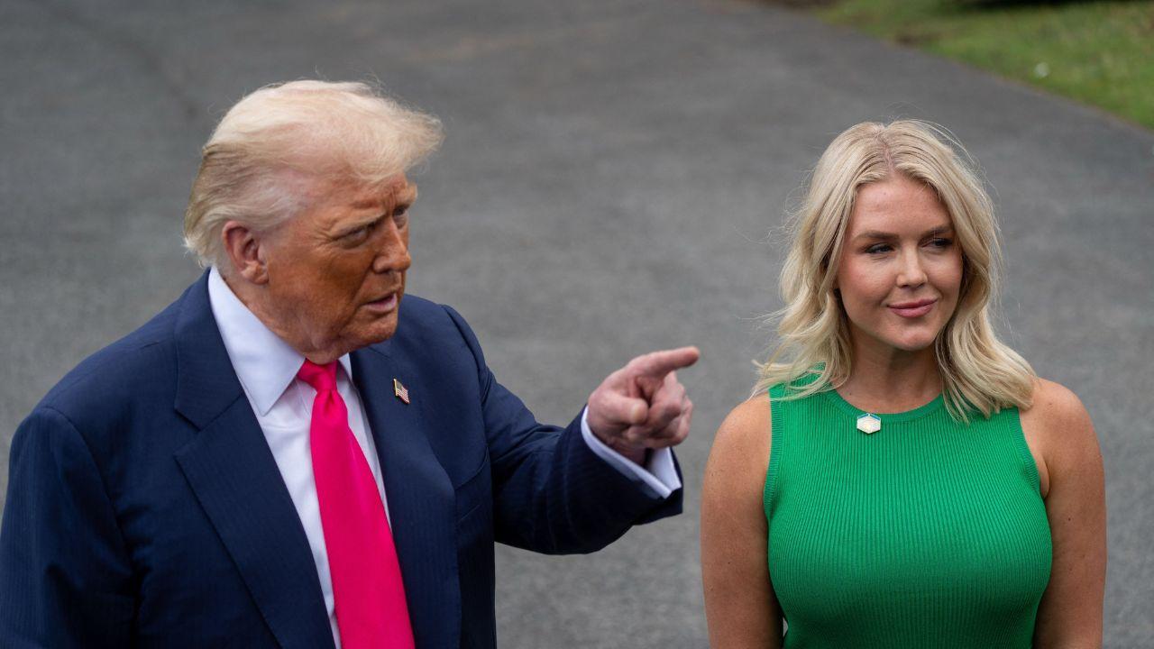 Photo of Karoline Leavitt and Donald Trump