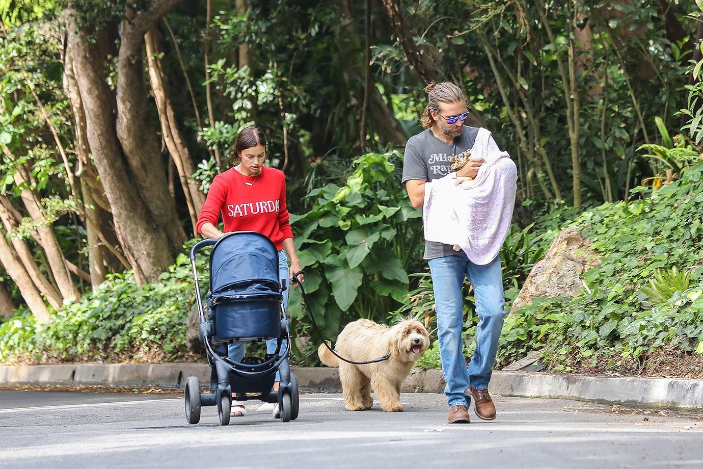 Bradley Cooper Irina Shayk Baby Daughter Stroller Walk