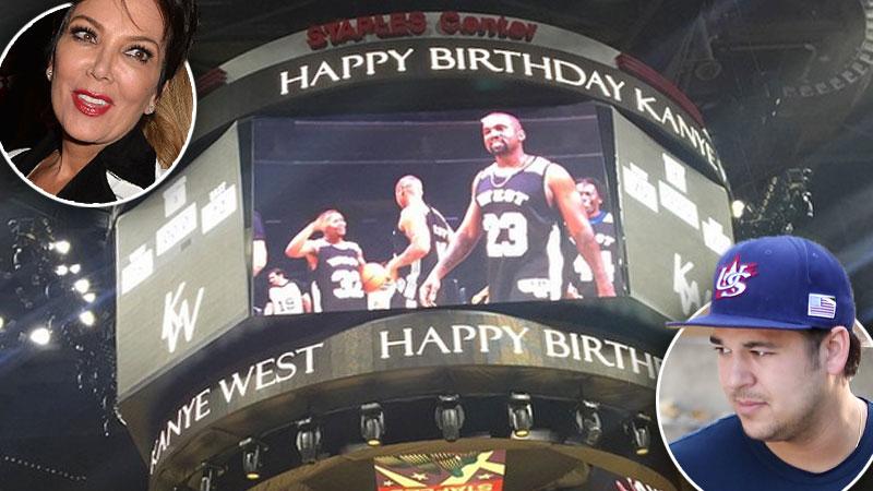 Kanye West Birthday Party Rob Kardashian Upset