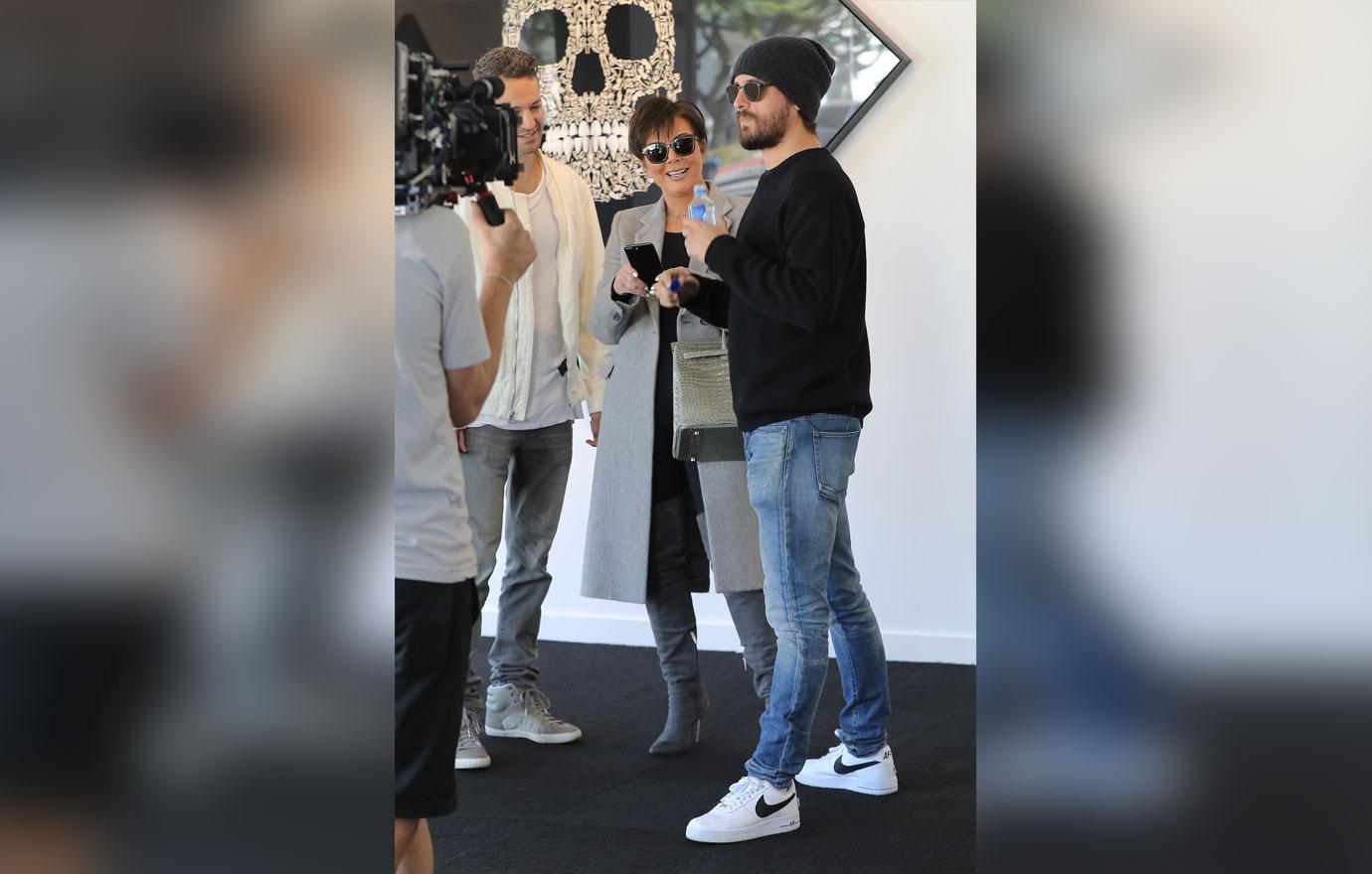 Kris Jenner And Scott Disick Visit Art Gallery