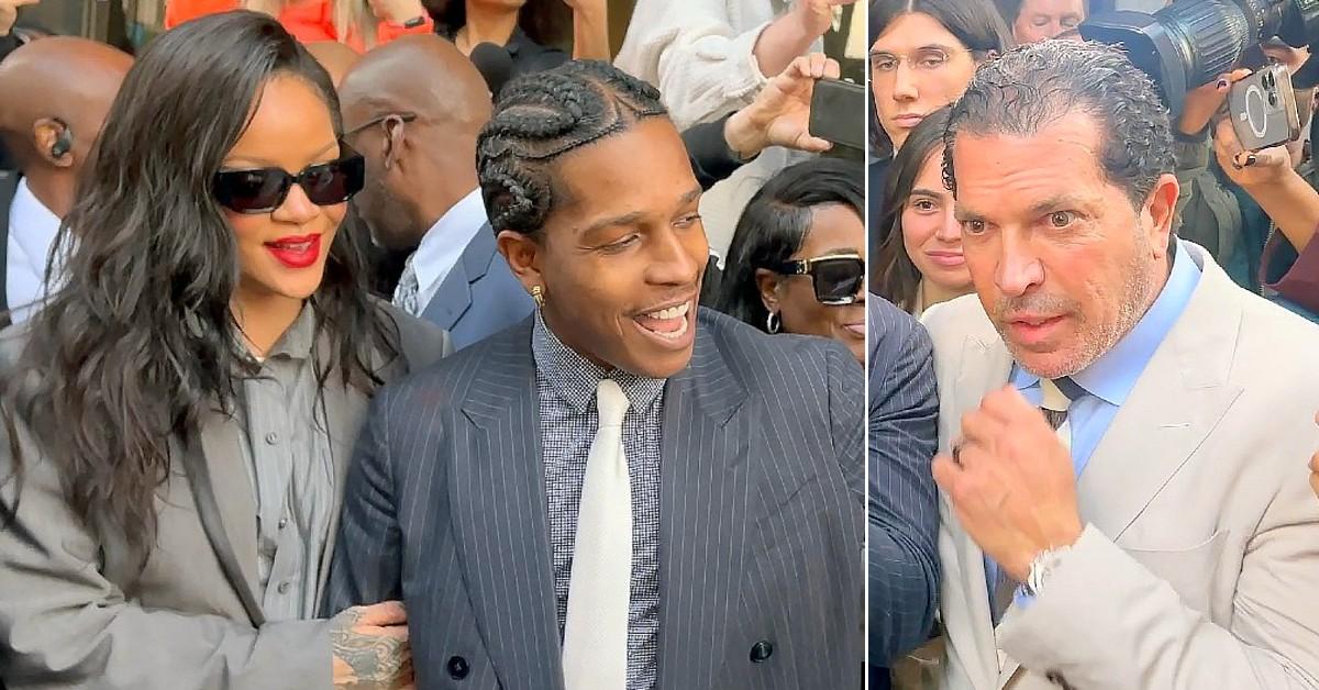 Split image of Rihanna, A$AP Rocky, Joe Tacopina