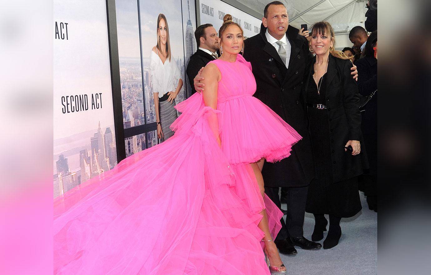 Jennifer Lopez Hot Pink Dress Second Act Premiere