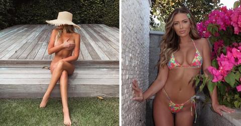 Split photo of Paulina Gretzky