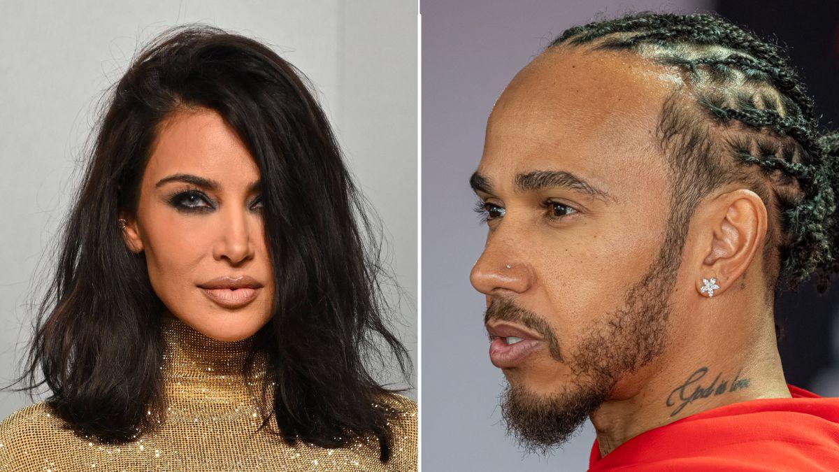 picture of Kim Kardashian and Lewis Hamilton