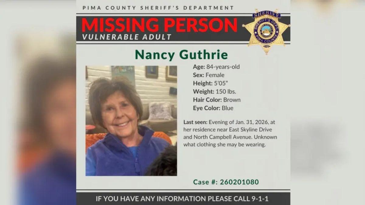 Savannah Guthrie's mom, Nancy, was reported missing on February 1.