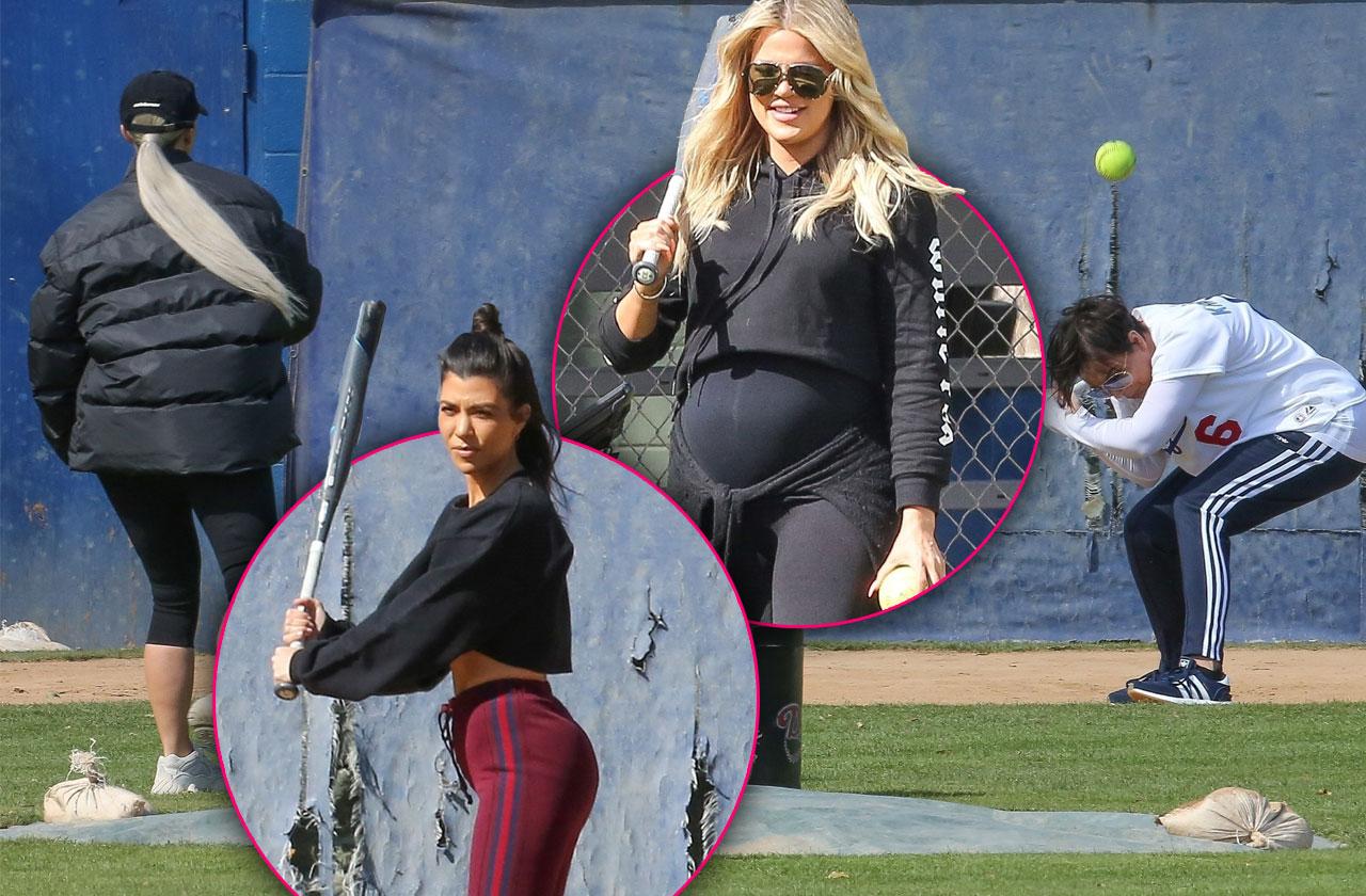 //Kardashian sisters kris jenner softball pp