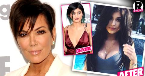 kylie jenner breast implants momager