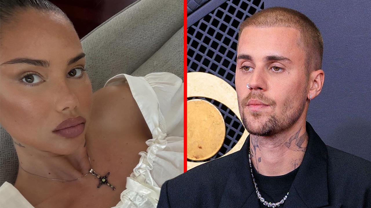 split image of Sahara Ray and Justin Bieber