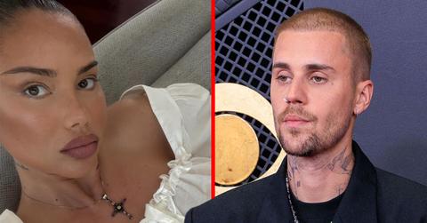 split image of Sahara Ray and Justin Bieber