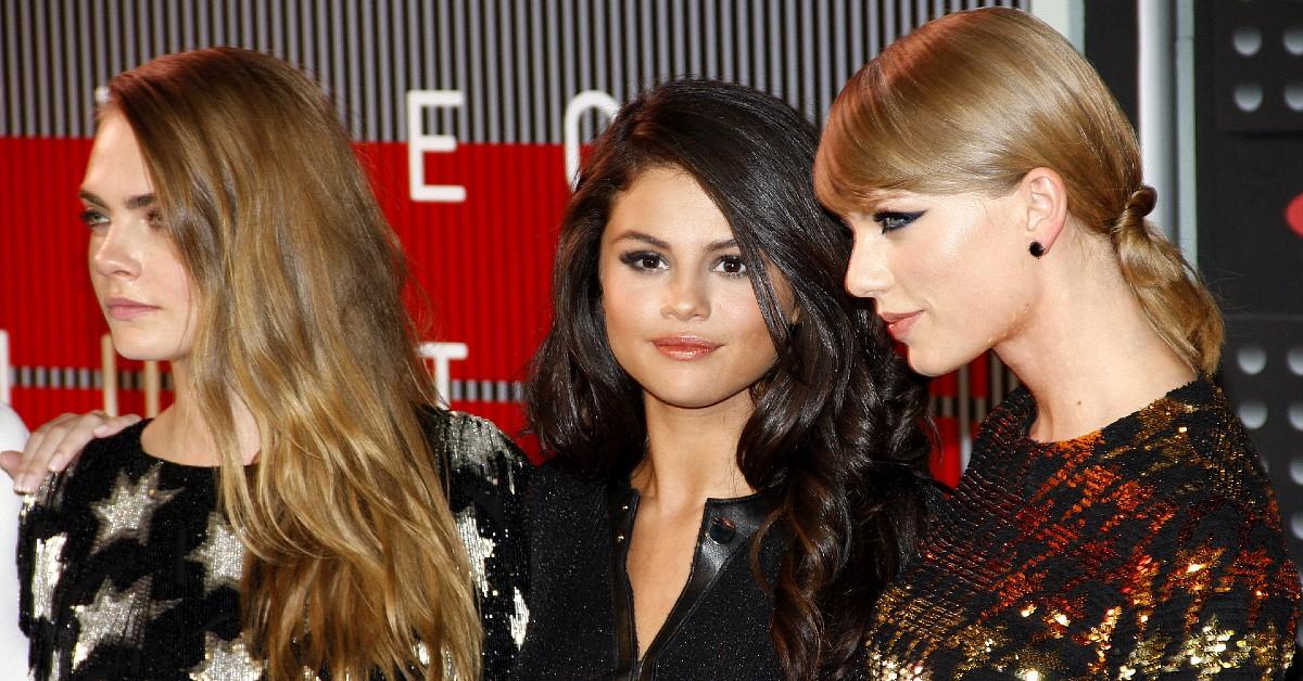 Photo of Selena Gomez, Cara Delavigne and Taylor Swift