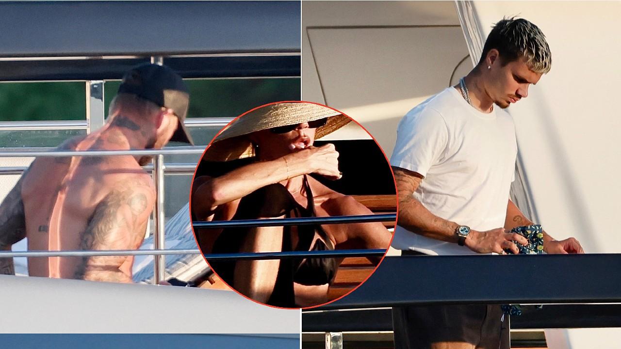 Victoria and David Beckham were seen on a yacht in France.