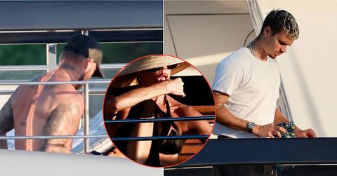 Victoria and David Beckham were seen on a yacht in France.