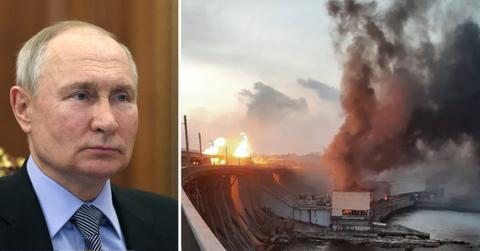vladimir putin missiles russian strike ukraine hydro electricity plant
