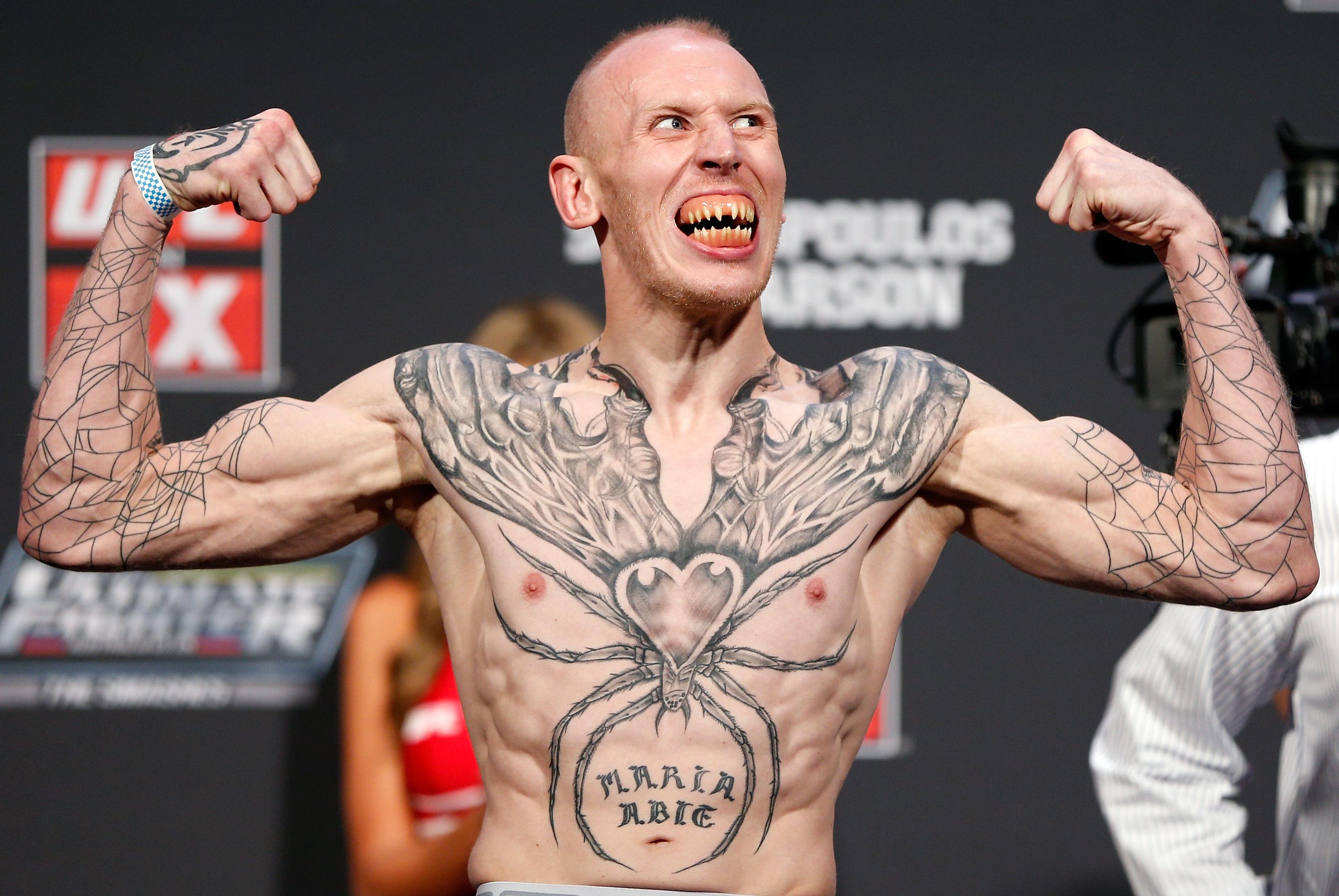 mma fighter with nazi tattoo