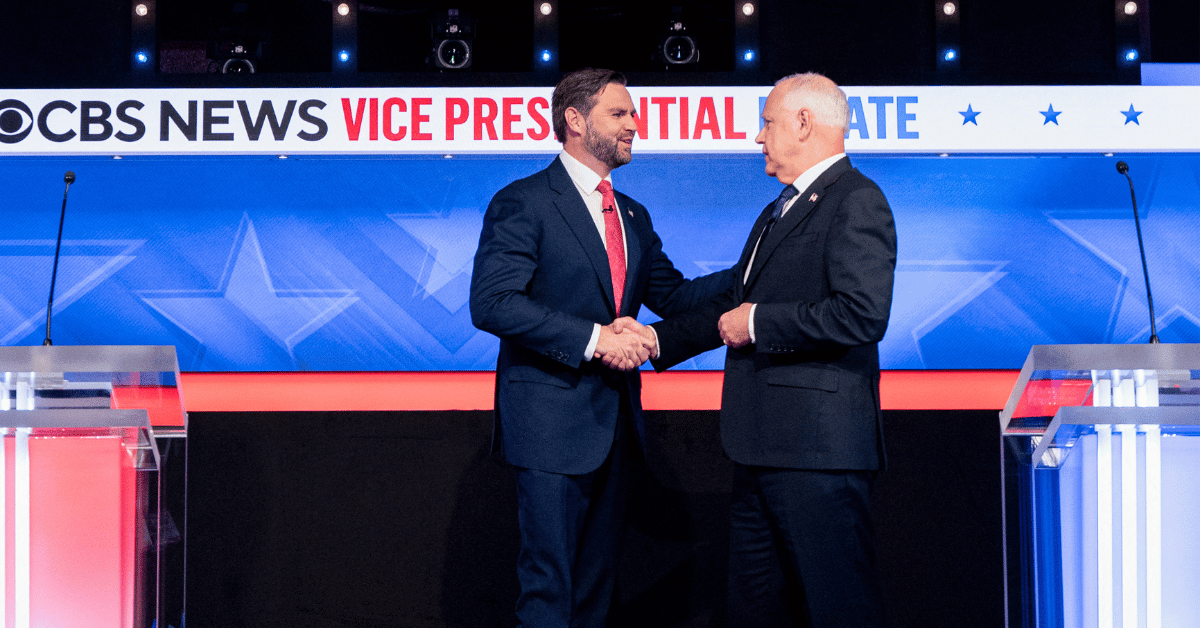 Photo of J.D. Vance and Tim Walz