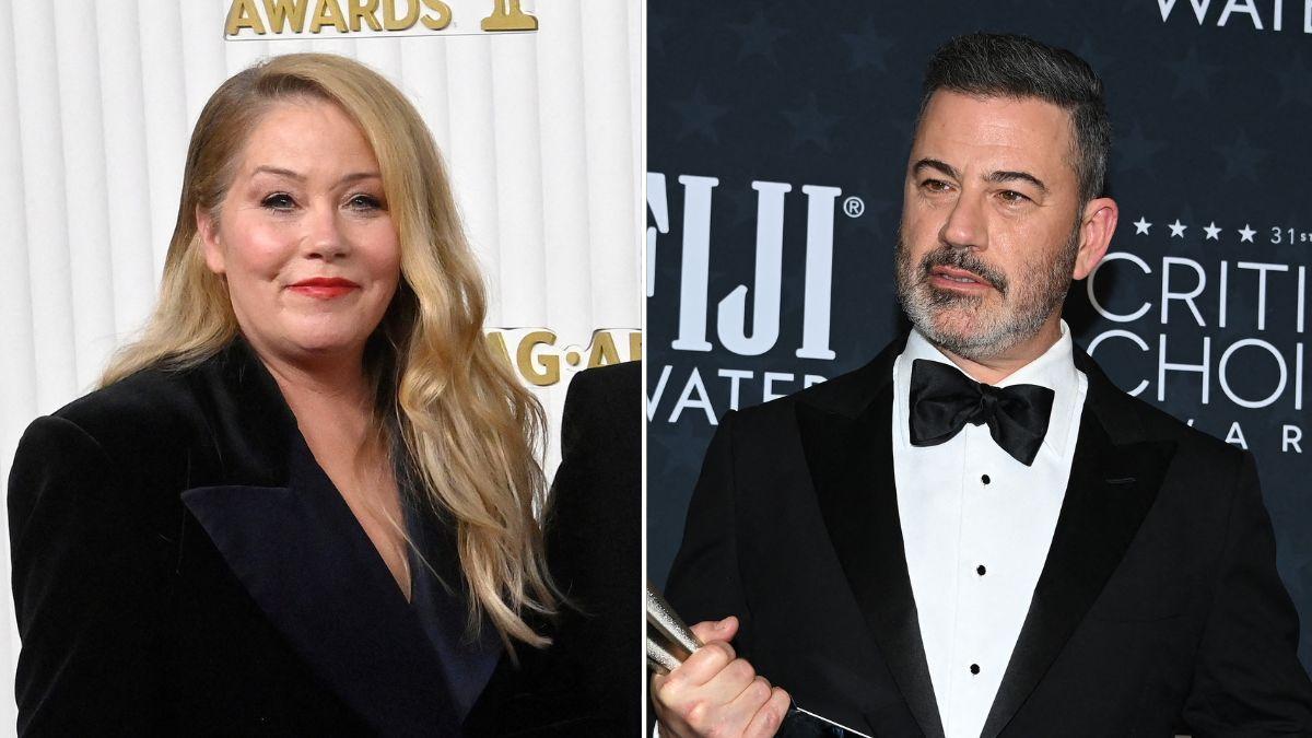 Photo of Christina Applegate and Jimmy Kimmel