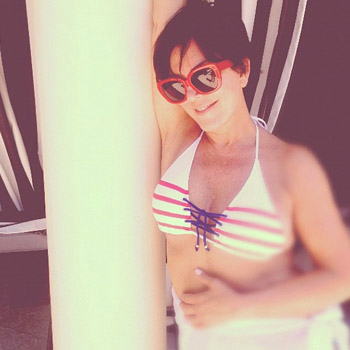 Trying To Keep Up With Kim! Kris Jenner Flaunts Her Body In Red, White