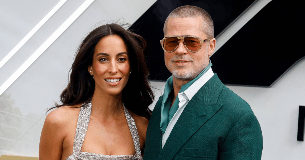 Photo of Ines de Ramon and Brad Pitt