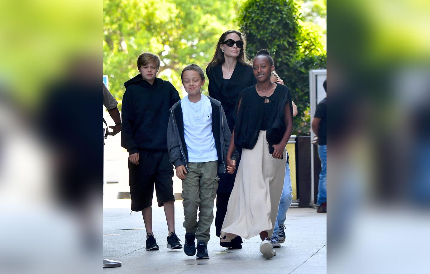 Angelina Jolie kids movies Los Angeles amid Brad Pitt custody battle