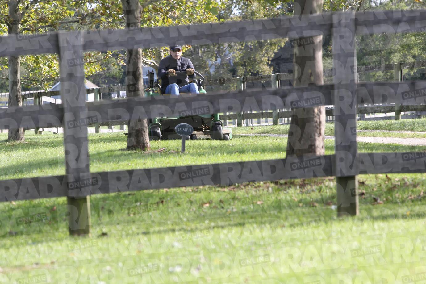 Matt Lauer Bored & Mowing Lawn