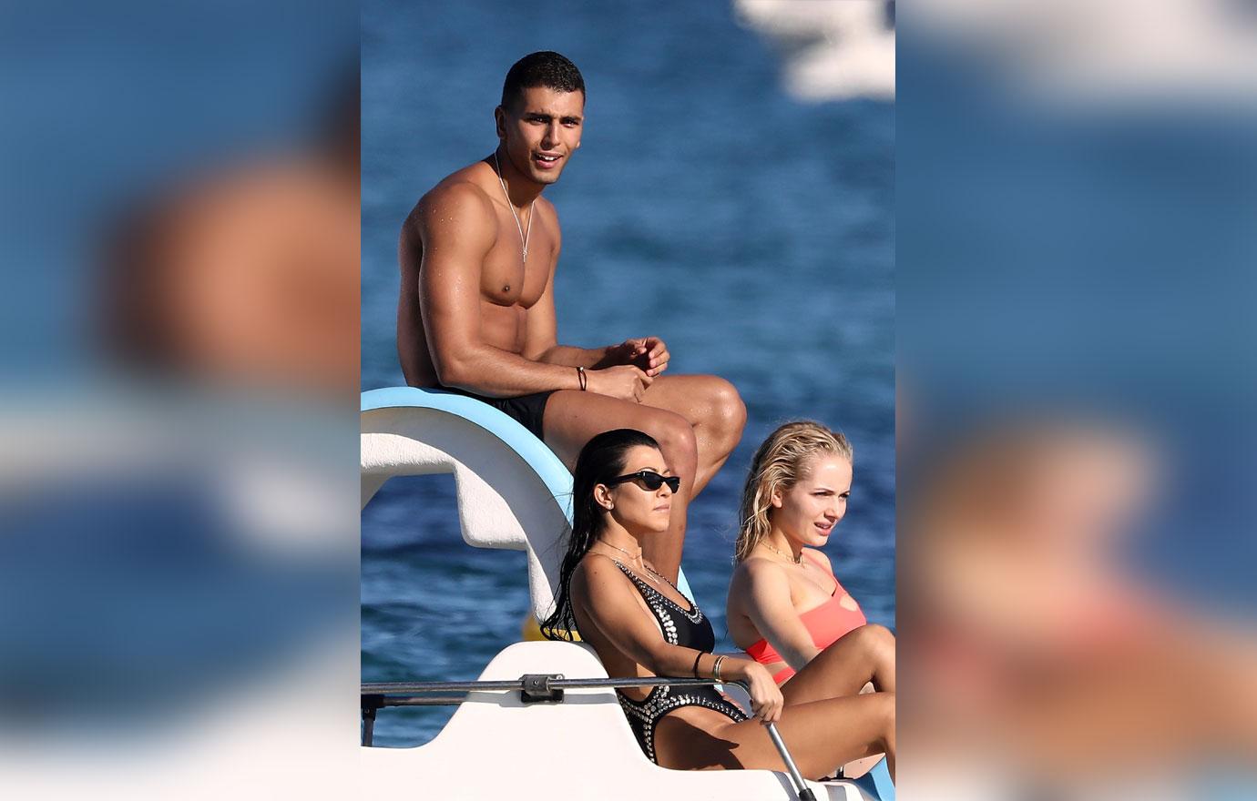 Kourtney Kardashian Boy Toy Younes Bendjima Pedal Boat In Saint Tropez Pics