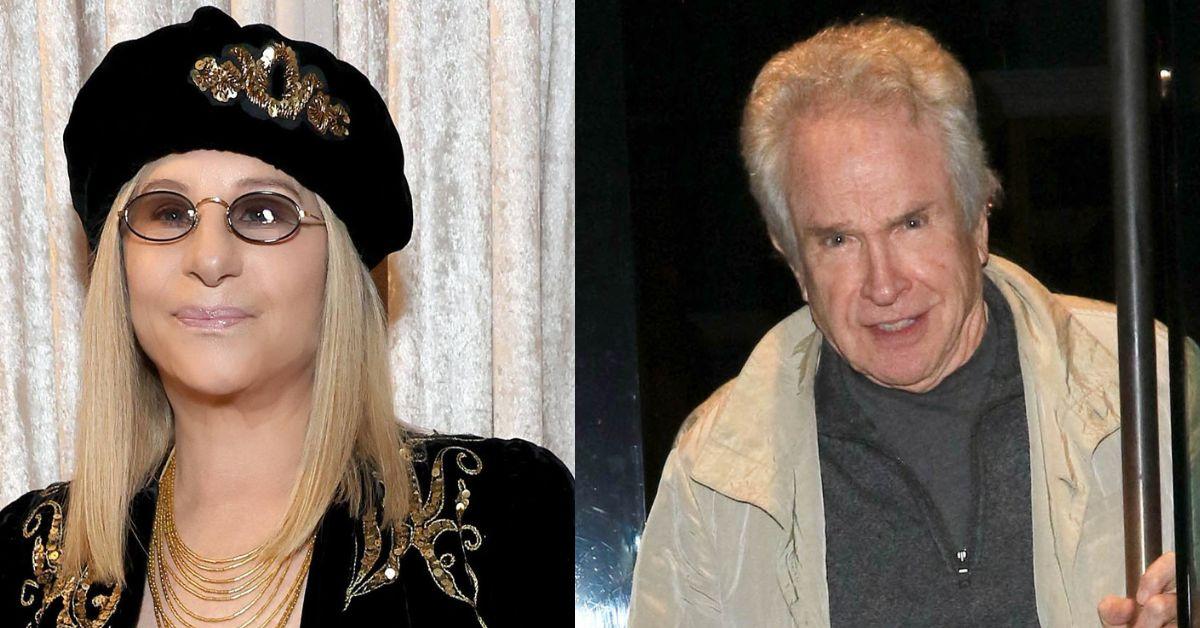 Split photo of Barbra Streisand, Warren Beatty