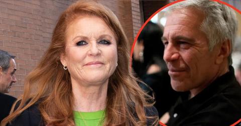 Split photos of Sarah Ferguson and Jeffrey Epstein