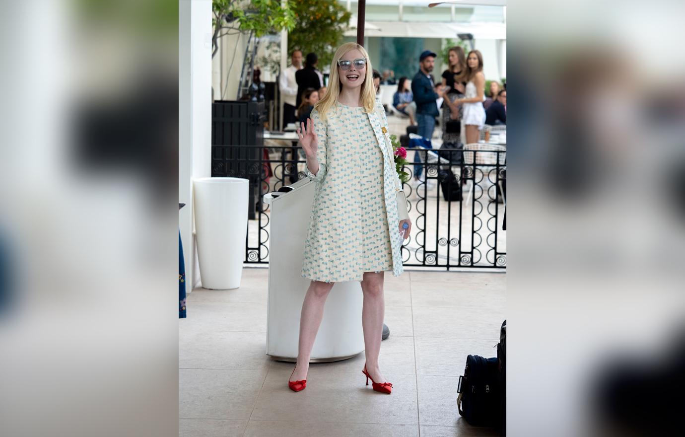 elle fanning giant dress fainting cannes