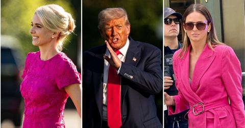 A photo of Natalie Harp alongside a photo of Donald Trump alongside a photo of Margo Martin