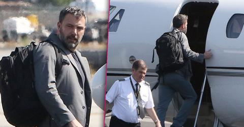 Ben Affleck Looks Like Big Kid Boarding Private Jet