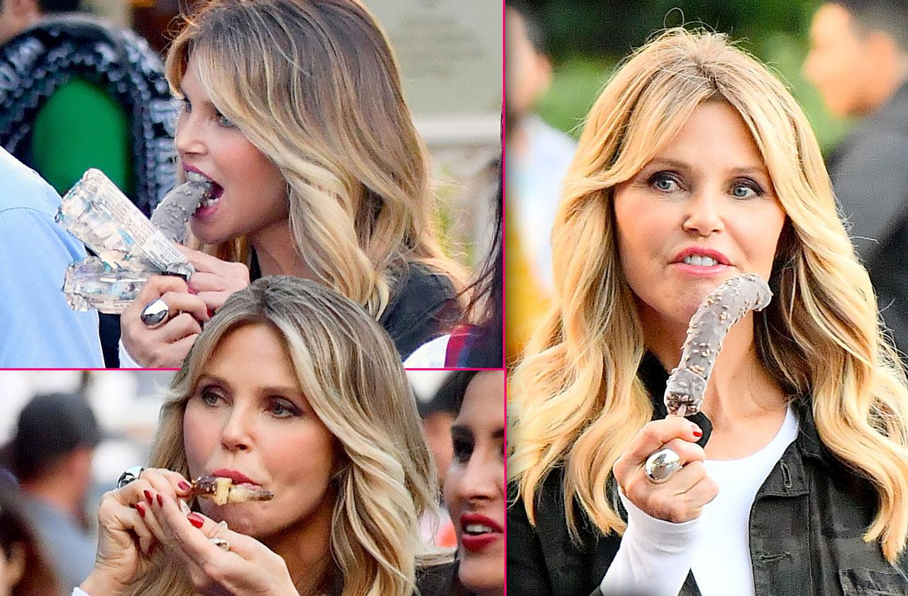 Christie Brinkley Eating Banana