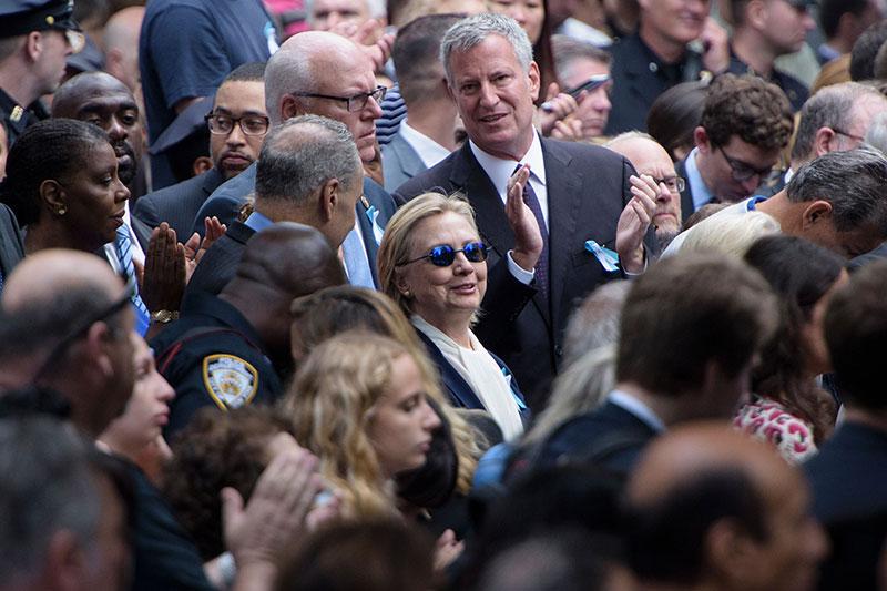 Hillary Clinton Stroke glasses 911 memorial