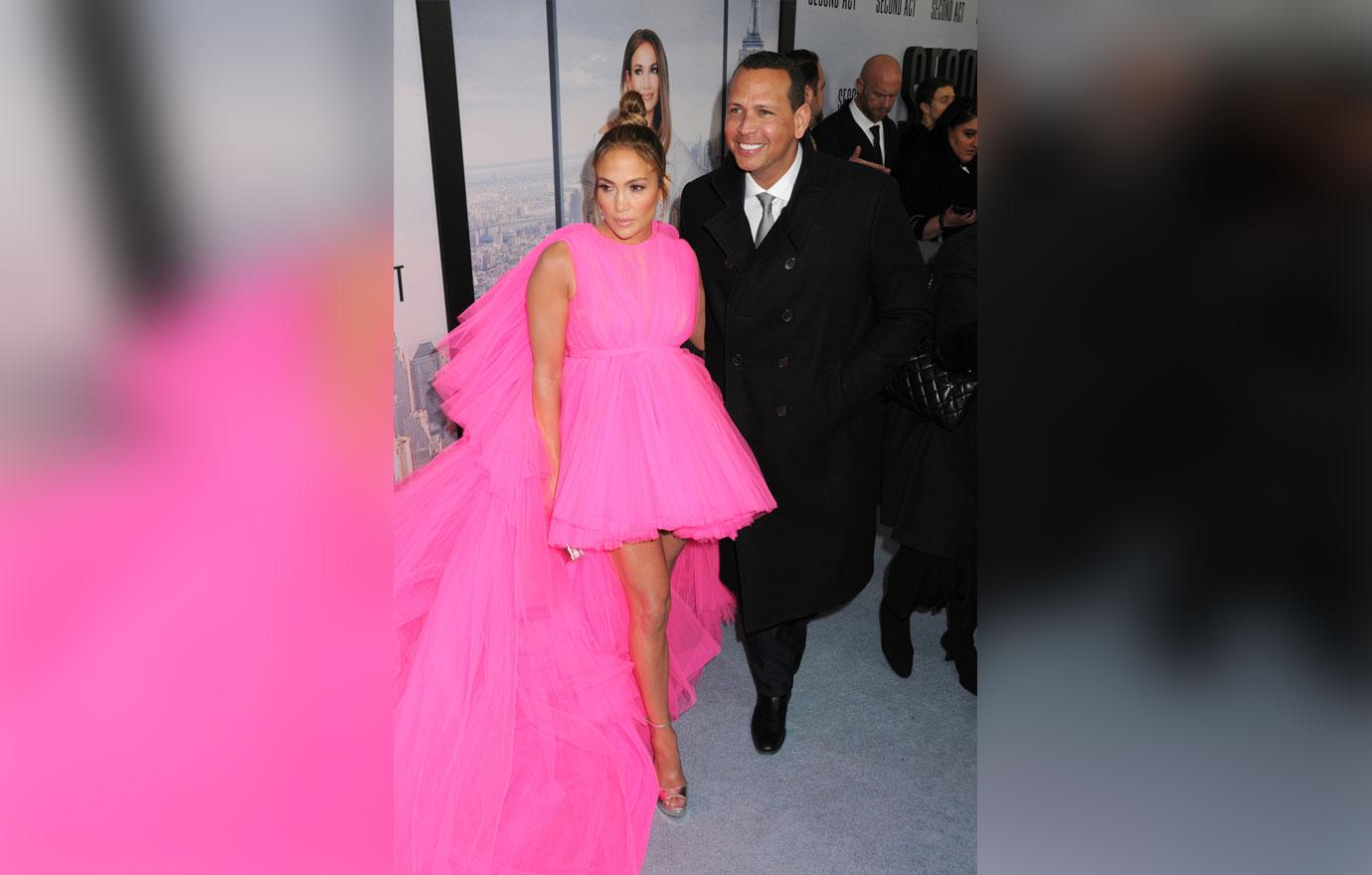 Jennifer Lopez Hot Pink Dress Second Act Premiere