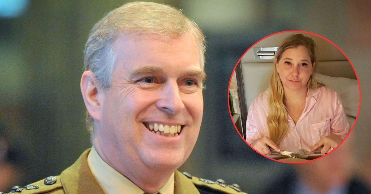 Photo of Andrew Windsor and  Virginia Giuffre