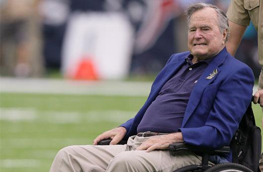 //george h w bush hospitalized shortness breath pp