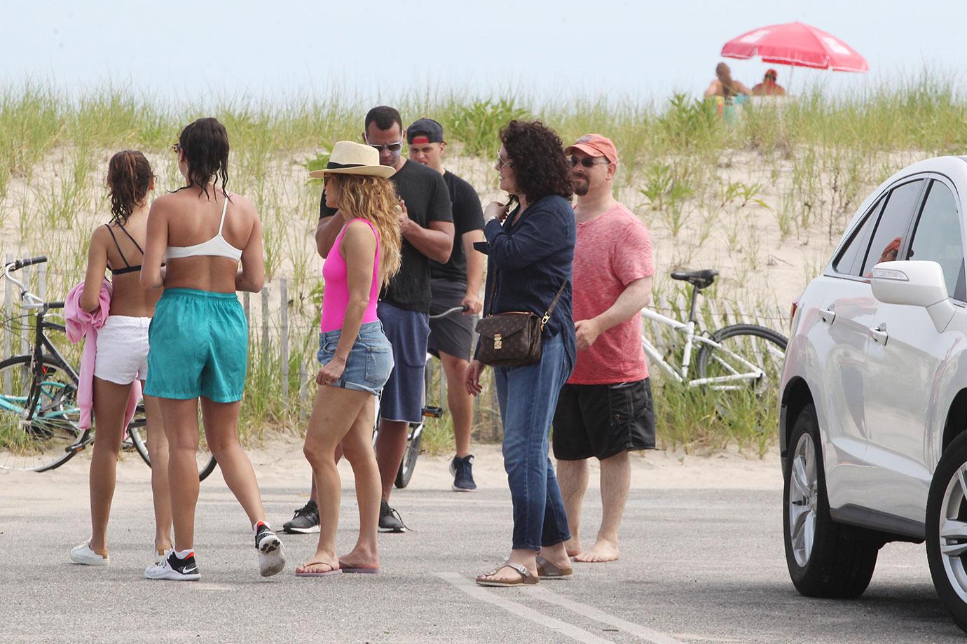 Jennifer Lopez Alex Rodriguez Family Beach Kids