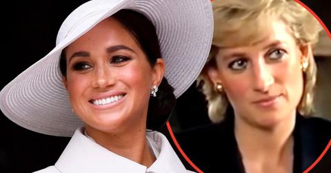 Split photos of Meghan Markle and Princess Diana
