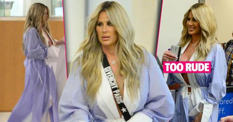 Kim Zolciak Boobs Robe Airport