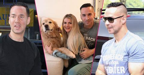 Left,Michael The Situation Sorrentino 'Good Day NY' TV show;Center, The Situation's dog, Lauren Sorrentino, and The Situation; right, First pics of Mike 'The Situation' Sorrentino just hours after he was released from a Federal Correction Facility in Otisville.