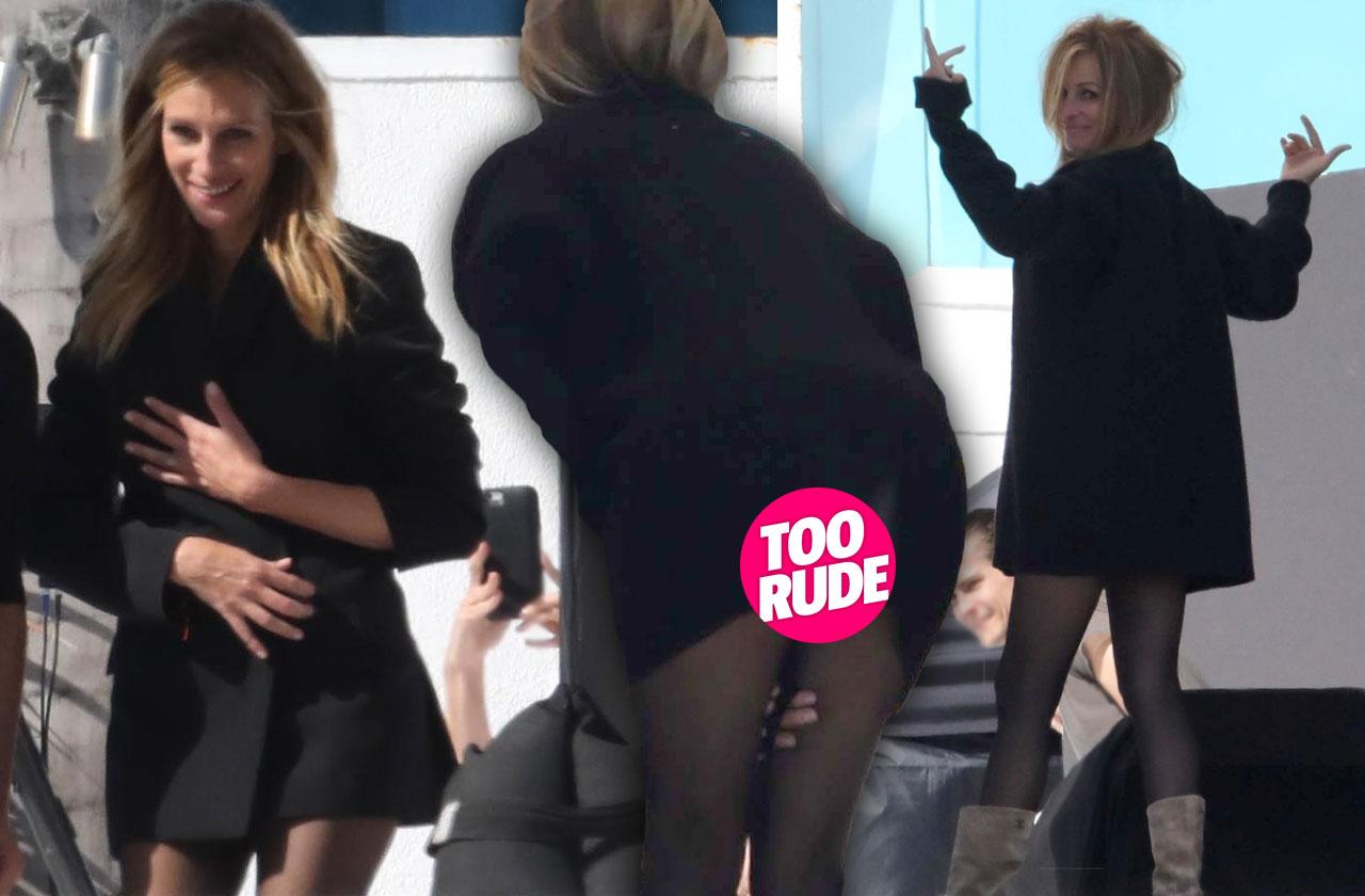 [photos] Julia Roberts Suffers Wardrobe Malfunction Bare Butt In